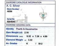 3.22ct Diamond & 2.10 ct Aquamarine, Pearl & 18ct Yellow Gold Pendant / Brooch - Antique Victorian (7 of 9) 3.22ct Diamond & 2.10 ct Aquamarine, Pearl & 18ct Yellow Gold Pendant / Brooch - Antique Victorian (7 of 9)