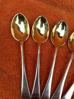 6 x Vintage Sterling Silver Hallmarked Tea Spoons Gold Bowls 1972 E Barnard & Sons (2 of 7) 6 x Vintage Sterling Silver Hallmarked Tea Spoons Gold Bowls 1972 E Barnard & Sons (2 of 7)