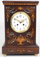 Incredible Rosewood Cased Mantel Clock with Multi Wood & Mother of Pearl Inlay 8–day Striking Clock (2 of 12) Incredible Rosewood Cased Mantel Clock with Multi Wood & Mother of Pearl Inlay 8–day Striking Clock (2 of 12)