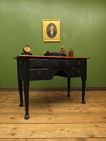 Antique Black Painted Writing Table Desk with Drawers, Gothic Shabby Chic (10 of 12) Antique Black Painted Writing Table Desk with Drawers, Gothic Shabby Chic (10 of 12)
