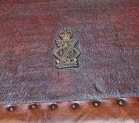 Pair of Early 20th Century Leather Bound & Painted ex Army Trunks (10 of 10) Pair of Early 20th Century Leather Bound & Painted ex Army Trunks (10 of 10)