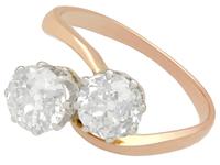 1.57ct Diamond & 18ct Rose Gold Twist Ring - Antique c.1910 (3 of 9) 1.57ct Diamond & 18ct Rose Gold Twist Ring - Antique c.1910 (3 of 9)