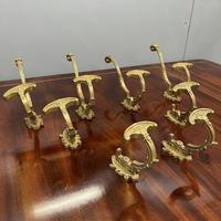 Set of 8 Brass Hat & Coat Hooks (3 of 6) Set of 8 Brass Hat & Coat Hooks (3 of 6)