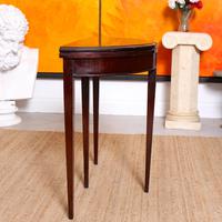 Demilune Card Table Edwardian Mahogany Folding Circular (11 of 11) Demilune Card Table Edwardian Mahogany Folding Circular (11 of 11)