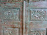 Handmade Indian Mango & Teak Large Painted Green 2 Door Storage Cupboard (7 of 12) Handmade Indian Mango & Teak Large Painted Green 2 Door Storage Cupboard (7 of 12)