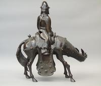 19th Century Chinese Bronze Figure Zhang Guolao on an Ass (5 of 11) 19th Century Chinese Bronze Figure Zhang Guolao on an Ass (5 of 11)