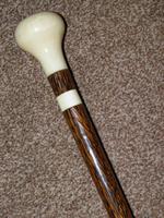 Antique Faux-ivory Pommel Topped Walking Stick with Black Palm Wood Shaft (7 of 12) Antique Faux-ivory Pommel Topped Walking Stick with Black Palm Wood Shaft (7 of 12)