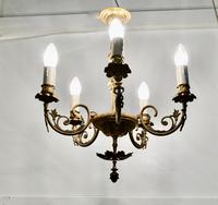 Gilded Brass 5 Branch Rococo Style Chandelier (6 of 8) Gilded Brass 5 Branch Rococo Style Chandelier (6 of 8)