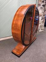 Art Deco Walnut & Ebonised Round Display Cabinet (6 of 11) Art Deco Walnut & Ebonised Round Display Cabinet (6 of 11)