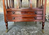 Regency Revival Mahogany Canterbury Sheet Music Magazine Rack with Brass Casters (10 of 11) Regency Revival Mahogany Canterbury Sheet Music Magazine Rack with Brass Casters (10 of 11)