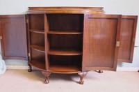 Figured Walnut Demi Lune Sideboard Side Cabinet (10 of 10) Figured Walnut Demi Lune Sideboard Side Cabinet (10 of 10)