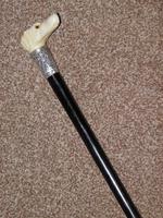 Edwardian J.Howell Hallmarked 1902 Silver Lurcher Dogs Head Walking Stick / Cane (10 of 14) Edwardian J.Howell Hallmarked 1902 Silver Lurcher Dogs Head Walking Stick / Cane (10 of 14)