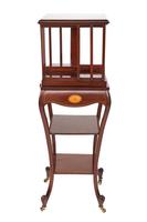 Edwardian Inlaid Mahogany Revolving Bookcase on Stand (5 of 7) Edwardian Inlaid Mahogany Revolving Bookcase on Stand (5 of 7)