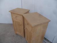Quality Pair of Tall Antique Pine Bedside Cabinets to wax / paint (2 of 8) Quality Pair of Tall Antique Pine Bedside Cabinets to wax / paint (2 of 8)