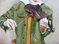 Oil on Canvas The Violinist Artist David Vivien 1970s (4 of 10) Oil on Canvas The Violinist Artist David Vivien 1970s (4 of 10)