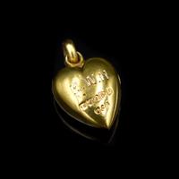 Antique Diamond Star 15ct 15K Yellow Gold Heart Pendant Charm (6 of 9) Antique Diamond Star 15ct 15K Yellow Gold Heart Pendant Charm (6 of 9)