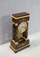 French Ebonised and Inlaid Portico Mantel Clock (7 of 10) French Ebonised and Inlaid Portico Mantel Clock (7 of 10)