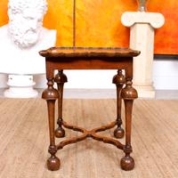 Walnut Side Table Continental Queen Anne Carved Lamp Table (10 of 12) Walnut Side Table Continental Queen Anne Carved Lamp Table (10 of 12)