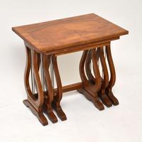 Antique Regency Style Figured Walnut Nest of Tables (6 of 12) Antique Regency Style Figured Walnut Nest of Tables (6 of 12)