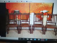 Solid Oak Table with flaps and four chairs. All very substantial in weight! (8 of 9) Solid Oak Table with flaps and four chairs. All very substantial in weight! (8 of 9)