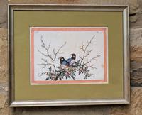 Antique Chinese Watercolour Painting Birds Among Branches (1 of 5)