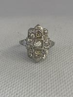 Art Nouveau 18ct White Gold Diamond Ring .88ct (2 of 8) Art Nouveau 18ct White Gold Diamond Ring .88ct (2 of 8)