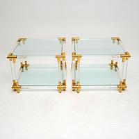 1970’s Pair of Vintage Acrylic & Glass Side Tables (9 of 11) 1970’s Pair of Vintage Acrylic & Glass Side Tables (9 of 11)