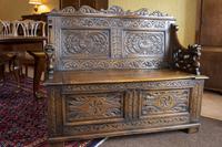 Carved Oak Monk’s Bench (6 of 8) Carved Oak Monk’s Bench (6 of 8)