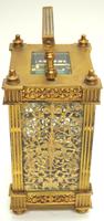 Fantastic French 8-day Fleur De Lis Decorated Panel 8-day Carriage Clock Timepiece c1890 (7 of 10) Fantastic French 8-day Fleur De Lis Decorated Panel 8-day Carriage Clock Timepiece c1890 (7 of 10)