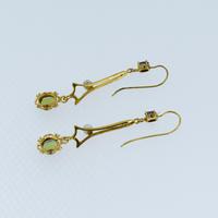 Antique Amethyst Peridot and Pearl Drop Dangle 9ct 9K Yellow Gold Earrings (3 of 4) Antique Amethyst Peridot and Pearl Drop Dangle 9ct 9K Yellow Gold Earrings (3 of 4)