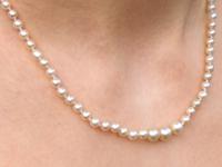 Single Strand Natural Pearl Necklace with 0.30ct Diamond Set Clasp c.1930 (12 of 12) Single Strand Natural Pearl Necklace with 0.30ct Diamond Set Clasp c.1930 (12 of 12)