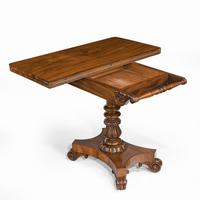 Companion Pair of William IV Flame Mahogany Card Tables (12 of 13) Companion Pair of William IV Flame Mahogany Card Tables (12 of 13)