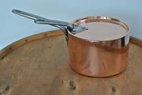Quality Victorian Copper Saucepan & Lid Castellated Seam 8 Inch Diameter (3 of 7) Quality Victorian Copper Saucepan & Lid Castellated Seam 8 Inch Diameter (3 of 7)