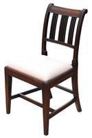 Pair of Georgian mahogany dining side hall bedroom chairs (4 of 7) Pair of Georgian mahogany dining side hall bedroom chairs (4 of 7)