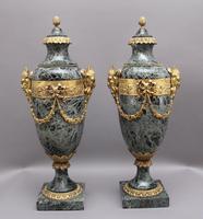 Pair of 19th Century French Marble & Cassoulet Urns (2 of 13) Pair of 19th Century French Marble & Cassoulet Urns (2 of 13)