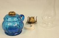 Antique Blue Glass Finger / Hand Oil Lamp (5 of 6) Antique Blue Glass Finger / Hand Oil Lamp (5 of 6)