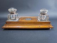 Edwardian Silver Mounted Inkwell & Stand (4 of 6) Edwardian Silver Mounted Inkwell & Stand (4 of 6)
