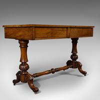 Antique Library Table, English, Flame Mahogany, Sofa, Regency Period c.1820 Antique Library Table, English, Flame Mahogany, Sofa, Regency Period c.1820