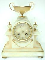 Wonderful French 8-Day Mantel Clock Alabaster Clock with Ormolu Mounts Striking A Bell (11 of 12) Wonderful French 8-Day Mantel Clock Alabaster Clock with Ormolu Mounts Striking A Bell (11 of 12)