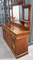 1910's Good Large Carved Oak Sideboard with Mirror Back (4 of 7) 1910's Good Large Carved Oak Sideboard with Mirror Back (4 of 7)