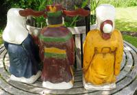3 Large Chinese Hardwood Temple Statues 1930s (6 of 10) 3 Large Chinese Hardwood Temple Statues 1930s (6 of 10)