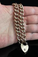 Antique Victorian 9ct Rose Gold Curb Bracelet, Heart Padlock (7 of 13) Antique Victorian 9ct Rose Gold Curb Bracelet, Heart Padlock (7 of 13)