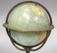 Globe Gilt Brass Figural on Marble Stand (3 of 3) Globe Gilt Brass Figural on Marble Stand (3 of 3)