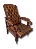 Victorian Mahogany Reclining Library Chair (5 of 7) Victorian Mahogany Reclining Library Chair (5 of 7)