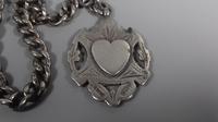 Edwardian sterling silver graduated albert fob pocket watch chain + heart medal 1902 (8 of 11) Edwardian sterling silver graduated albert fob pocket watch chain + heart medal 1902 (8 of 11)