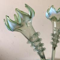 Large Victorian Epergne - Green Glass with White Opalescent Rims (7 of 15) Large Victorian Epergne - Green Glass with White Opalescent Rims (7 of 15)