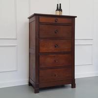 French Oak Tall Narrow Chest c1870 (7 of 7) French Oak Tall Narrow Chest c1870 (7 of 7)