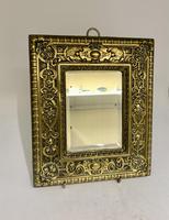 Victorian Brass Wall Mirror with Bevelled Glass c.1875 (2 of 4) Victorian Brass Wall Mirror with Bevelled Glass c.1875 (2 of 4)