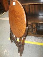Circular Folding Oak Occasional Table (4 of 4) Circular Folding Oak Occasional Table (4 of 4)