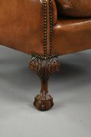 Fine Large Antique Deep Buttoned Leather Wing Chair (10 of 15) Fine Large Antique Deep Buttoned Leather Wing Chair (10 of 15)